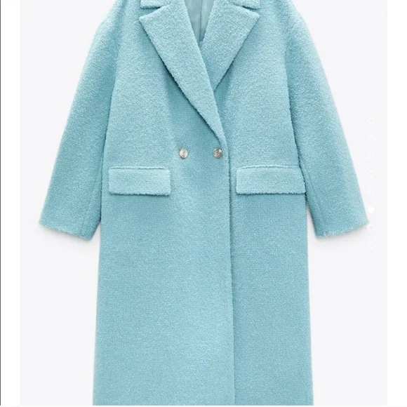 Zara Wool Coat -Limited edition Sky Blue 8357-477 . Bloggers Favorit - Picture 11 of 16